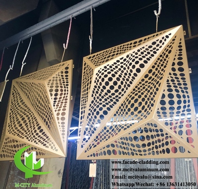 China Aluminium facade designs perforated metal sheet customized panel for wall cladding