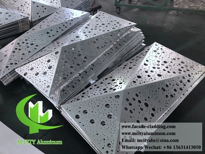 China Aluminium facade designs perforated metal sheet customized panel for wall cladding