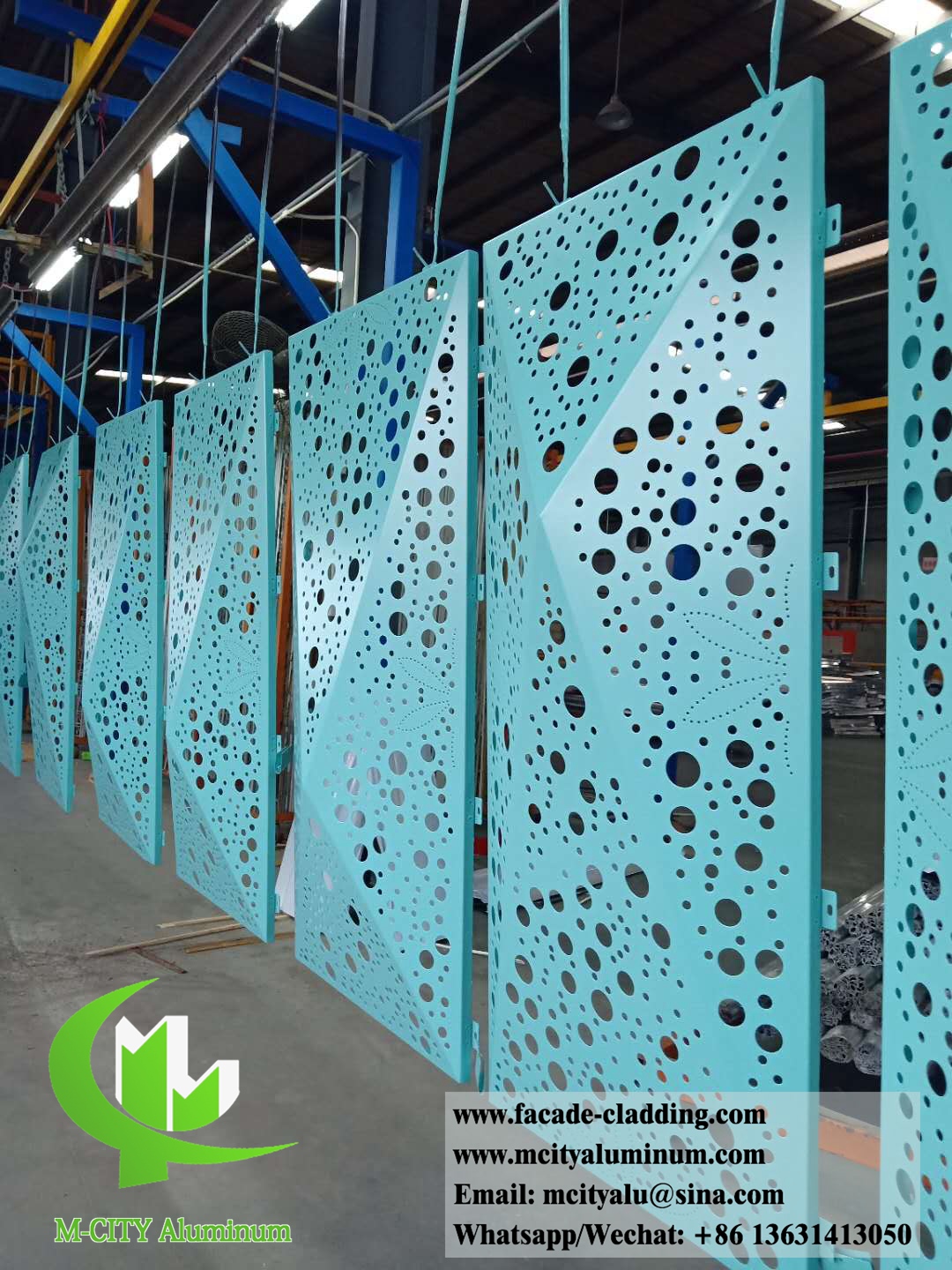 3D metal facades design 3mm perforated aluminum screen for facade cladding decoration 
