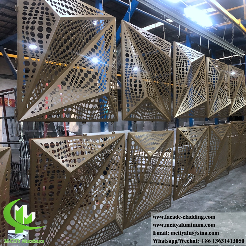 Aluminium facade designs perforated metal sheet customized panel for wall cladding