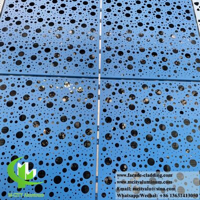Guangdong, China Laser cut metal facade aluminum screen for wall cladding PVDF coating with perforated design