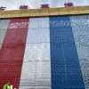 Guangzhou, China Perforated metal screen aluminium sheet for exterior wall cladding solid aluminum panels