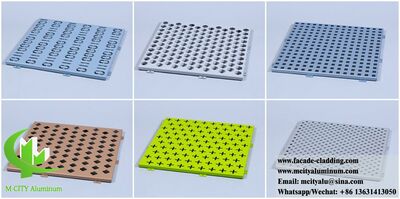 Foshan, China CNC cutting metal wall cladding solid aluminium facade panels PVDF 15 years warranty 