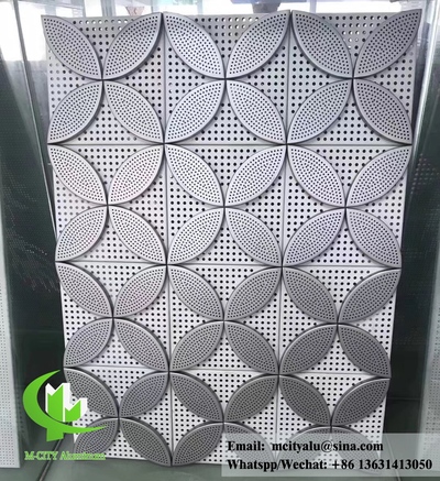 China Laser cut  aluminum facades aluminum cladding metal sheet exterior wall cladding