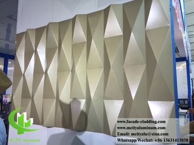 Foshan, China Metal facade design aluminium cladding panel for exteior wall clad 3D design