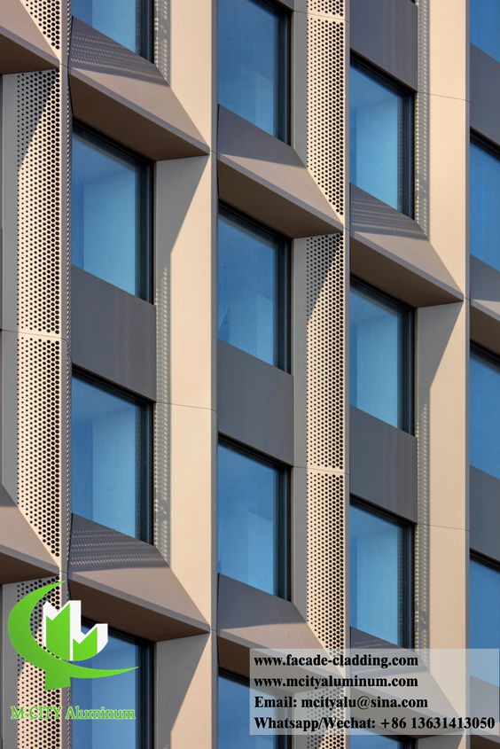 Exterior perforated metal facades metal cladding aluminum facades supplier in China