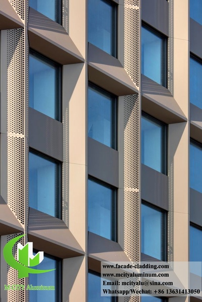 China Exterior perforated metal facades metal cladding aluminum facades supplier in China