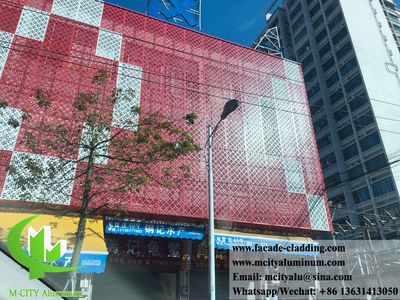 China Perforated aluminum panels for facade cladding exterior use PVDF finish durable
