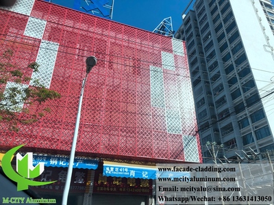 China Metal screen aluminum panels for facade cladding exterior use PVDF finish durable