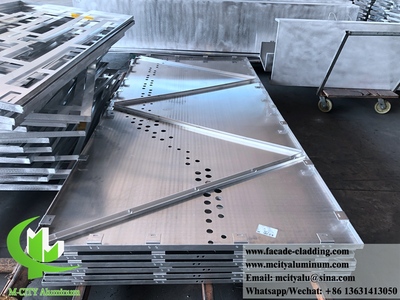 China Metal screen aluminum panels for facade cladding exterior use PVDF finish durable
