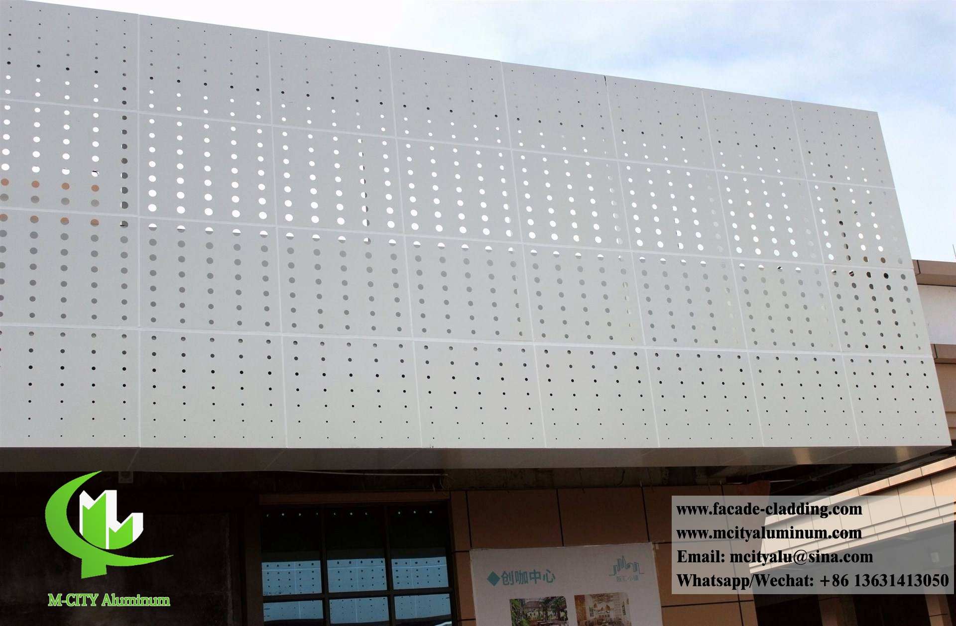 Architectural Aluminum Perforated screen 3mm powder coated aluminum sheet