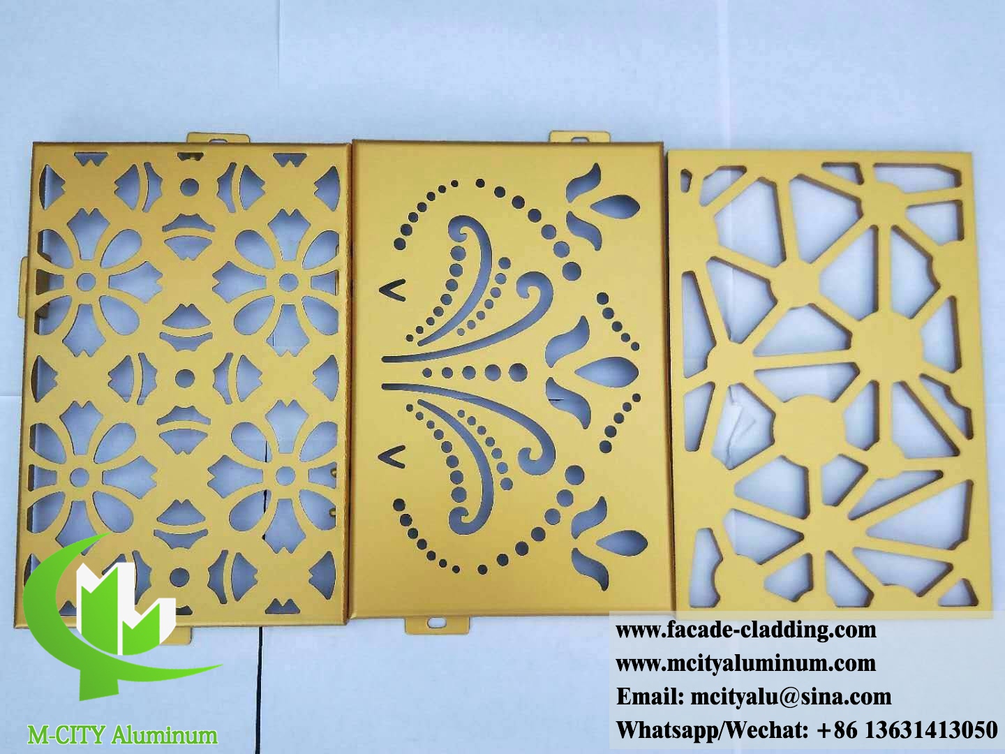 Customized laser cut aluminum plate cladding panels for building facades