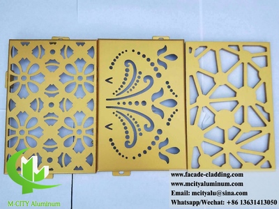 Foshan, China Customized laser cut aluminum plate cladding panels for building facades