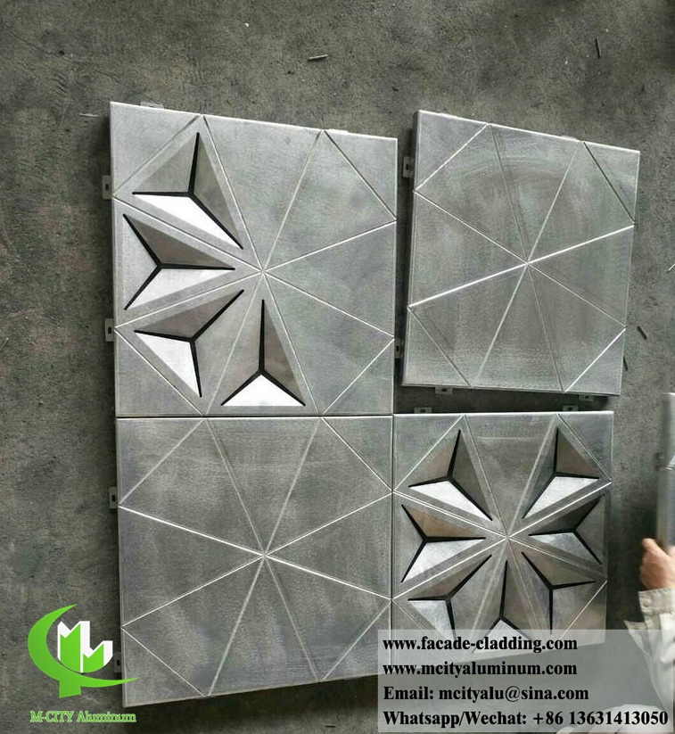 Custom cut aluminum plate cladding panels for building facades