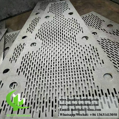 China Perforated aluminum panels for facade cladding exterior use PVDF finish durable