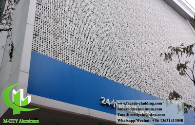 China Metal screen aluminum panels for facade cladding exterior use PVDF finish durable