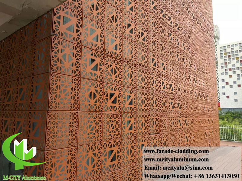 3mm PVDF Perforated metal cladding aluminium facades exterior wall cladding in China 