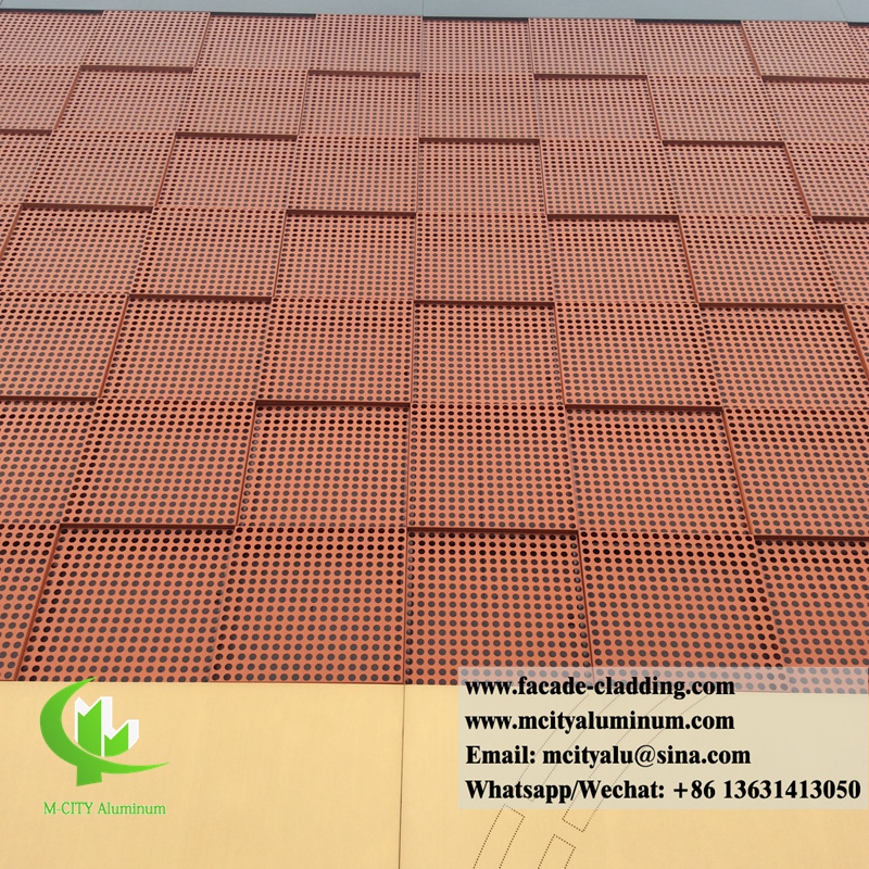 External metal wall cladding system aluminium facade panel perforating sheet