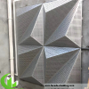 Foshan, China Perforation metal screen 3D aluminium facade cladding panel for building