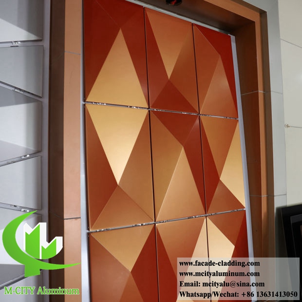 Solid wall cladding metal facade 3D aluminium cladding panel for building metal screen 