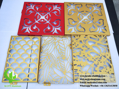 Foshan, China Laser cut metal screen aluminum sheet for fence facade space dividers