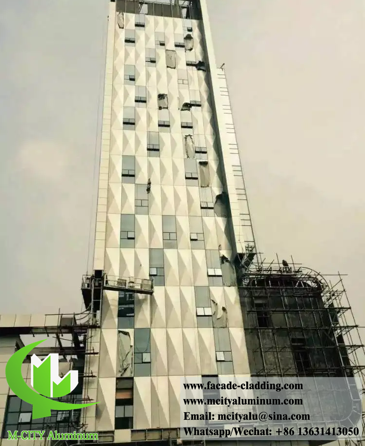 Guangdong, China 3D metal wall panel powder coated white for external wall cladding aluminium