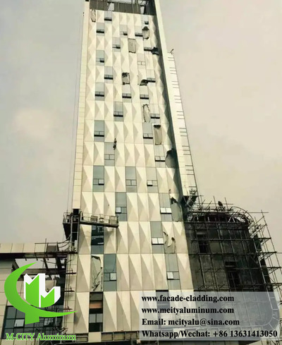 Guangdong, China 3D metal wall panel aluminium screen perforated design