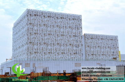 Guangzhou, China Laser cut metal screen wall panel for facades design