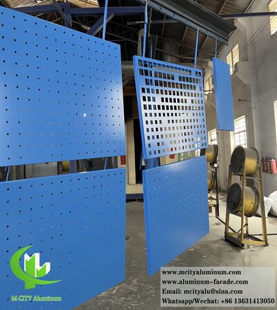 Foshan, China Outdoor solid aluminum cladding metal facades panels with perforating pattern