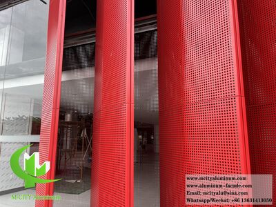 Guangzhou, China Metal sheet perforating aluminium wall cladding panel for sun shading louver 