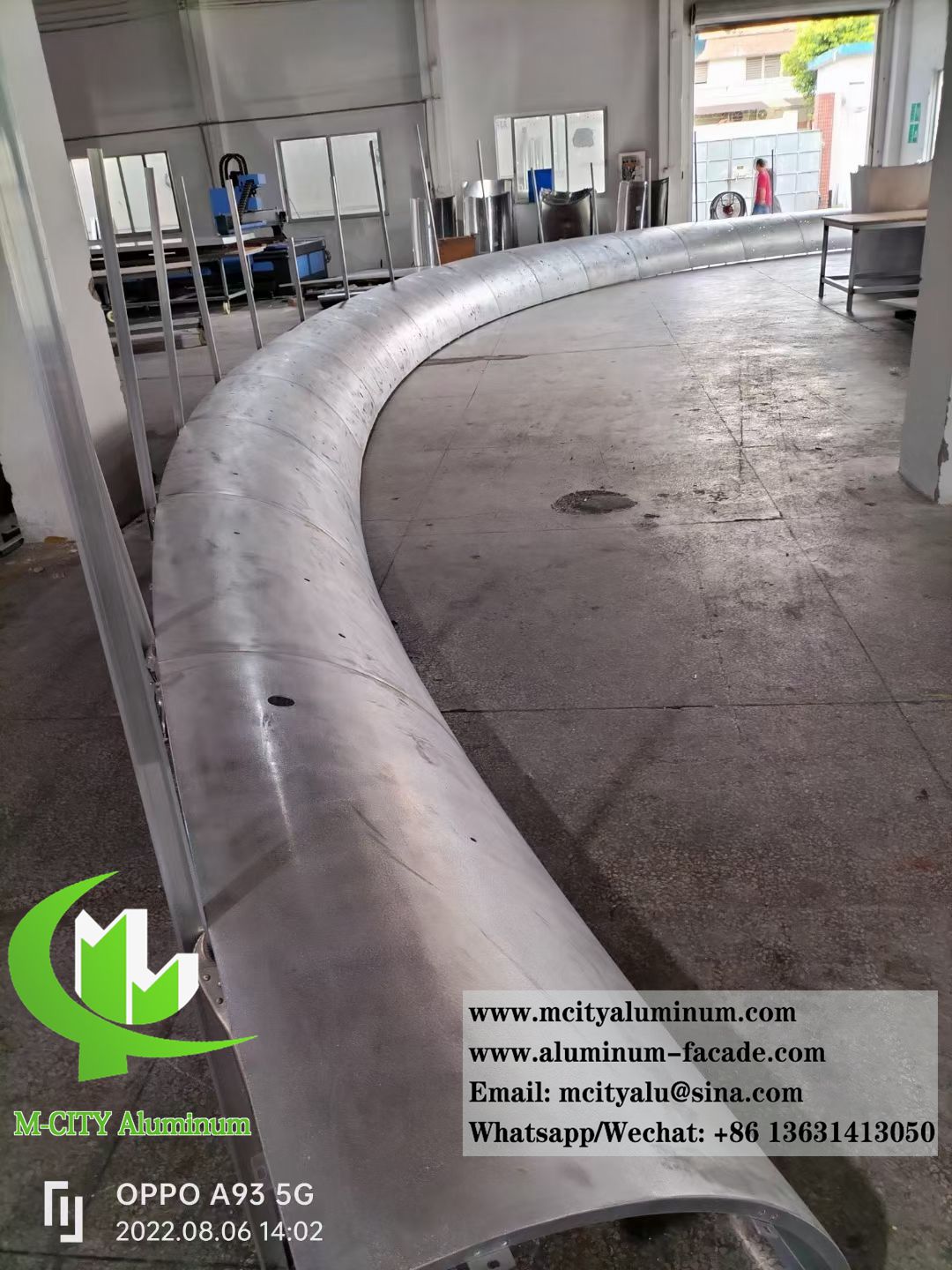 Double curved Metal cladding aluminium sheet 5mm thickness 