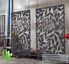 Artistic geometric pattern laser-cut 3.0mm aluminum wall art panel for architectural facade cladding - M-City Aluminum.